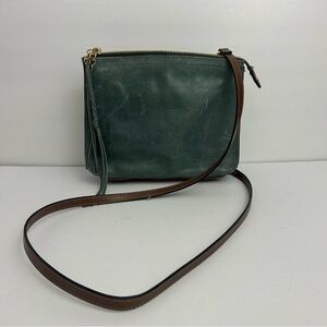 Tignanello womens green leather purse crossbody